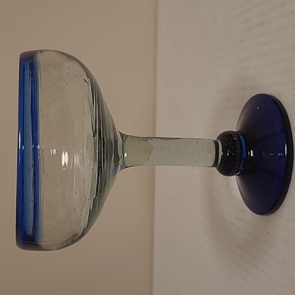 Pair of Beautiful Handblown Margarita Glasses - Picture 10 of 15